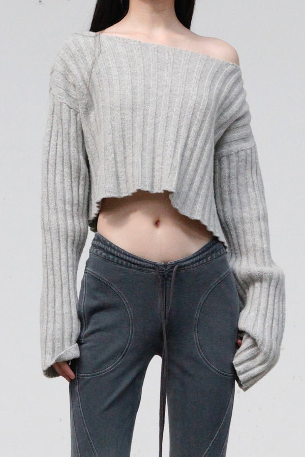 BASERANGE sweater KNMA-MW-AU23 gray mix